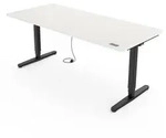 Elektrisch h&ouml;henverstellbarer Schreibtisch 180x80 cm, Wei&szlig;/Schwarz - Yaasa Desk Pro