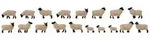 H0 Figuren Schwarzkopfschafe 18x
