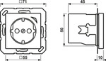 Jung SCHUKO Steckdose BT A 1521 SE WW