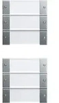 Gira Wippenset 6-fach alu 213626