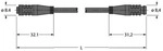 Turck Aktuator- u. Sensorleitung PKG3S-0.6-PSG3S/TXL