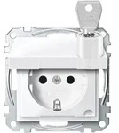 Merten SCHUKO-Steckdose pws/gl MEG2315-0319