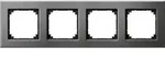 Merten Metallrahmen 4f.rho/gr 475414