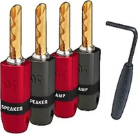 Audioquest BAN3004G, Audioquest Audioquest SureGrip300 BFA/Banana (Gold) - 4er...