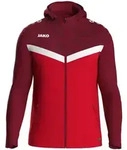 Jako JAKO Iconic Team Kapuzenjacke rot/weinrot 34