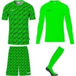 Uhlsport Progressive Torwart Set fluo gr&uuml;n/schwarz 128