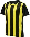 HUMMEL hmlCORE XK STRIPED JERSEY S/S KIDS black/blazing yellow 176