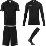 Uhlsport Reaction Goalkeeper Set Schwarz/anthra 152