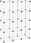 SONGMICS Steckregalsystem 12 W&uuml;rfel Wei&szlig; LPC34L