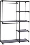 SONGMICS offener Kleiderschrank selbsttragend vertikales Regal RYG024G02