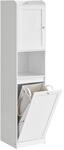 VASAGLE Badezimmerschrank mit W&auml;schekorb 40 x 40 x 170 cm B34BBC761W01