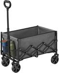 SONGMICS Handwagen faltbar bis 120 kg Schiefergrau GFWB35909G01
