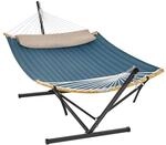 SONGMICS H&auml;ngematte mit Gestell aus Metall blau B34GHS002Q01