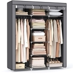 SONGMICS Gro&szlig;er Stoffschrank 175 x 150 cm Grau RYG12G