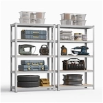 SONGMICS Lagerregale 2er Set Silber B34GLR040E02