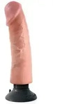 KING COCK - Vibratordildo, 23 cm, Natur