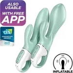 SATISFYER - Air Pump Bunny 5+ aufblasbarer Kaninchenvibrator App Gr&uuml;n