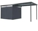 Pergart Metall Ger&auml;tehaus RHEINFELDEN 108 + Schleppdach BxT 546x245 13,3m2