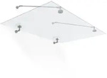 Palram-Canopia T&uuml;rvordach TAURUS 1400 140x90cm 12mm ESG Glas Edelstahl