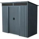 Pergart Metall Ger&auml;tehaus L&uuml;ttich 64 BxTxH 184x109x180cm 2,35m2 Anthrazit
