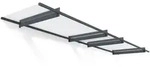 Palram-Canopia T&uuml;r Vordach NANCY 4100 LxTxH 411x94x14cm Grau 4mm Acryl klar