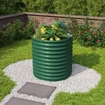Vitavia Hochbeet 858 Vita Rund &Oslash; 82cm H&ouml;he 86cm Zincalume&reg; seegras