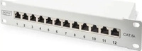 DIGITUS DN-91612S-EA-G, DIGITUS | Cat.6A Patch Panel, geschirmt, 12-Port, 10", grau