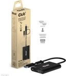 Club 3D CSV-1611, Club 3D USB C/A auf Dual HDMI 4K30HZ/VGA 1080/60HZ