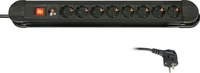 Lindy 73104, Lindy | 8-fach Schuko Steckdosenleiste mit Schalter, Schwarz