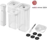 ZWILLING Fresh & Save CUBE Cube Vakuum Starter Set, S / 6-tlg, Transparent-Wei&szlig;