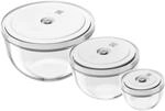 ZWILLING Fresh & Save BOWLS Vakuumsch&uuml;ssel Set S/M/L / 6-tlg, Glas,