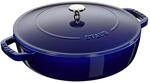 Staub Braisers Br&auml;ter mit Chistera Drop-Structure 24 cm, rund, Dunkelblau, Gusseisen