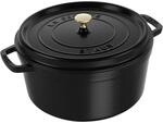Staub La Cocotte Cocotte 34 cm, rund, Schwarz, Gusseisen