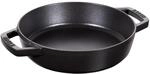 Staub Pans Bratpfanne mit 2 Griffen 20 cm, rund, Schwarz, Gusseisen