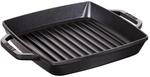 Staub Grill Pans Grillpfanne 23 cm, quadratisch, Schwarz, Gusseisen