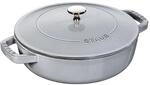 Staub Braisers Br&auml;ter mit Chistera Drop-Structure 24 cm, rund, Graphit-Grau,