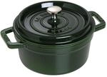Staub La Cocotte Cocotte 22 cm, rund, Basilikum-Gr&uuml;n, Gusseisen