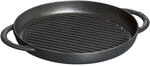 Staub Grill Pans Pure Grill 26 cm, rund, Schwarz, Gusseisen