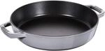 Staub Pans Bratpfanne mit 2 Griffen 26 cm, rund, Graphit-Grau, Gusseisen