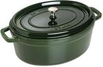 Staub La Cocotte Cocotte 31 cm, oval, Basilikum-Gr&uuml;n, Gusseisen