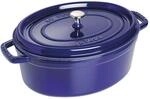 Staub La Cocotte Cocotte 33 cm, oval, Dunkelblau, Gusseisen