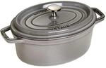 Staub La Cocotte Cocotte 23 cm, oval, Graphit-Grau, Gusseisen