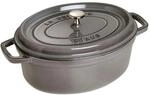 Staub La Cocotte Cocotte 27 cm, oval, Graphit-Grau, Gusseisen