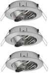 Paulmann 2easy Premium Einbauleuchten 3er Spot-Set schwenkbar 51mm Eisen...