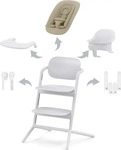 Cybex 521004829, Cybex Lemo2 4 In 1 Set Home Highchair Silber Kinder All White