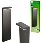 BUSTAN 3.8W 2700K Warmwei&szlig; IP44 Anthrazit PHILIPS LED S&auml;ulengartenlampe