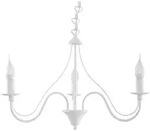 MINERWA H&auml;ngelampe 3 3xE14 Kronleuchter Traditionell Wei&szlig; SOLLUX