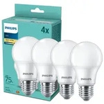 4x LED Lampen E27 A60 10W = 75W 1055lm 2700K Warmwei&szlig; Milk PHILIPS