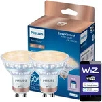 LED Lampen 2x GU10 4.7W = 50W 2700-6500K 36&deg; SMART WiFi Philips WiZ
