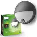 LED-Gartenwandleuchte CAPRICORN IR 6W 2700K IP44 Rund mit Bewegungssensor Anthrazit